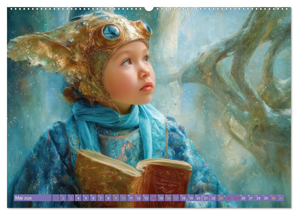 Kinderwelten - Realität trifft Traum (CALVENDO Premium Wandkalender 2026)