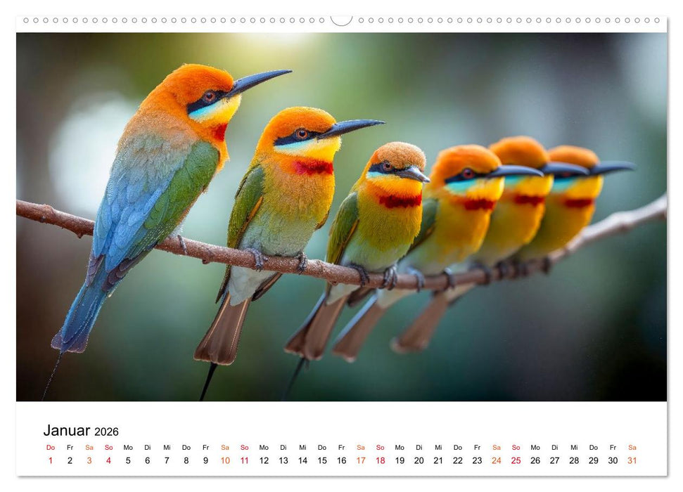 Bienenfresser - im Flug der Farben (CALVENDO Wandkalender 2026)