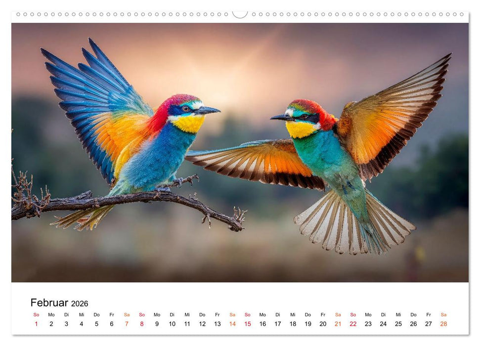 Bienenfresser - im Flug der Farben (CALVENDO Wandkalender 2026)
