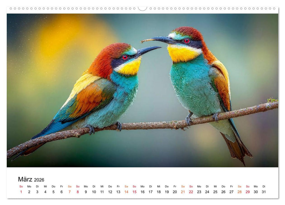 Bienenfresser - im Flug der Farben (CALVENDO Wandkalender 2026)
