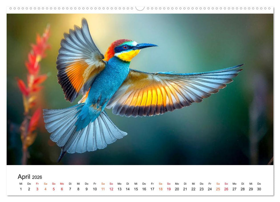 Bienenfresser - im Flug der Farben (CALVENDO Wandkalender 2026)