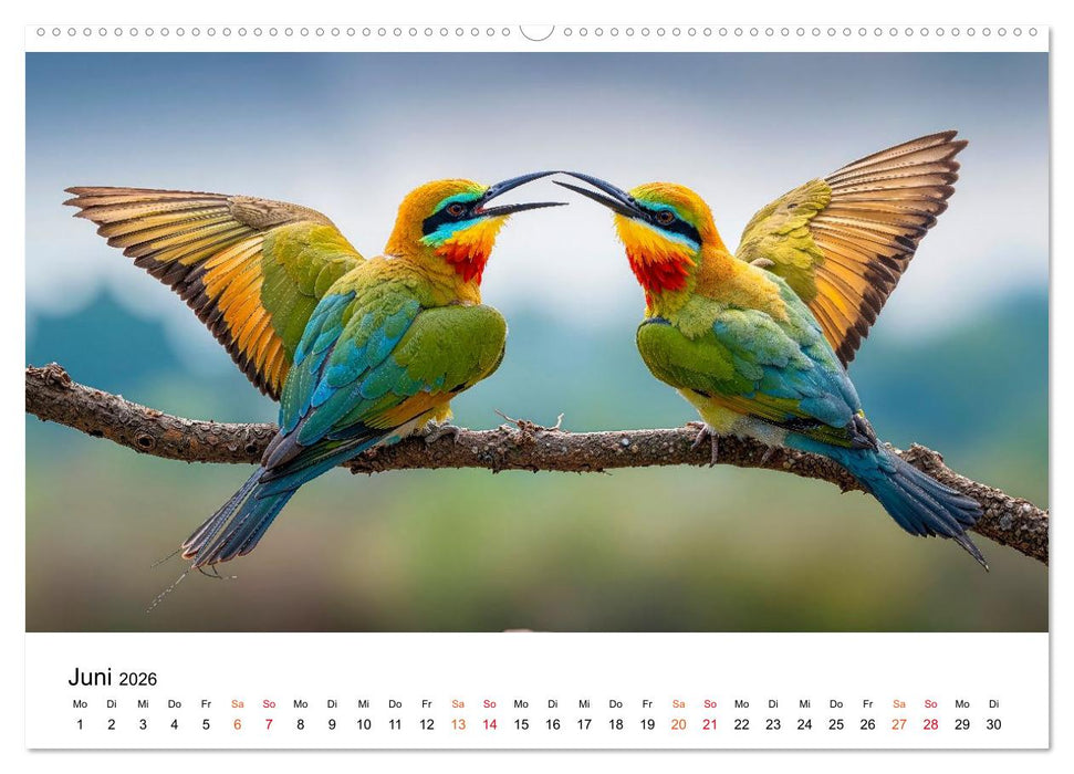 Bienenfresser - im Flug der Farben (CALVENDO Wandkalender 2026)