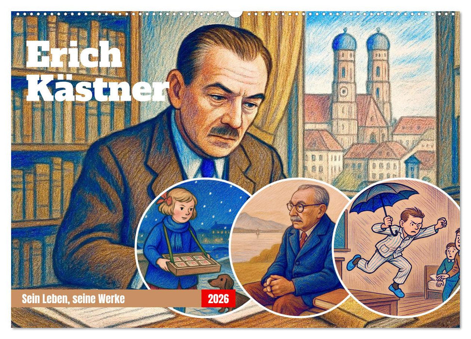 Erich Kästner (CALVENDO Wandkalender 2026)