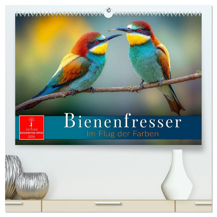 Bienenfresser - im Flug der Farben (CALVENDO Premium Wandkalender 2026)