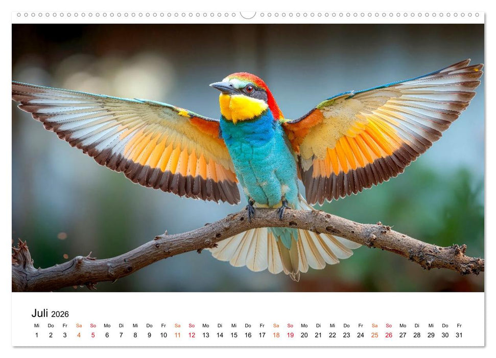 Bienenfresser - im Flug der Farben (CALVENDO Premium Wandkalender 2026)