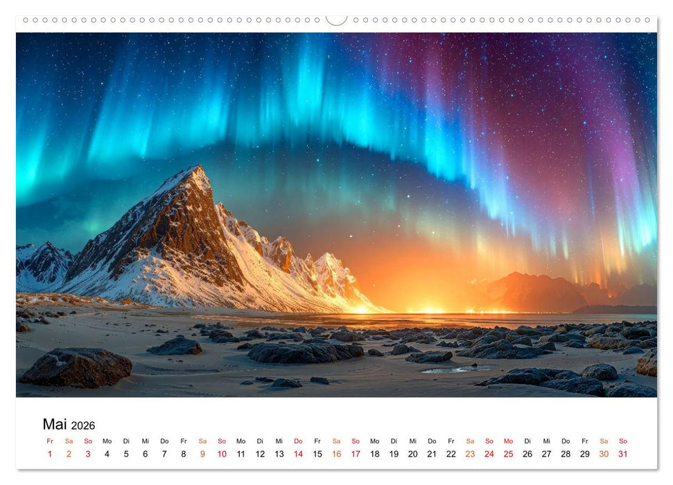 Aurora Borealis - Polarlicht Nordlicht (CALVENDO Premium Wandkalender 2026)