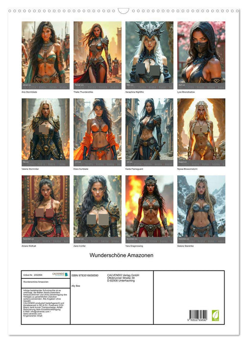 Wunderschöne Amazonen (CALVENDO Wandkalender 2026)