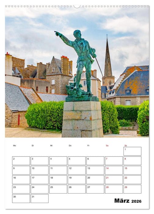 Saint Malo - Reiseplaner (CALVENDO Premium Wandkalender 2026)