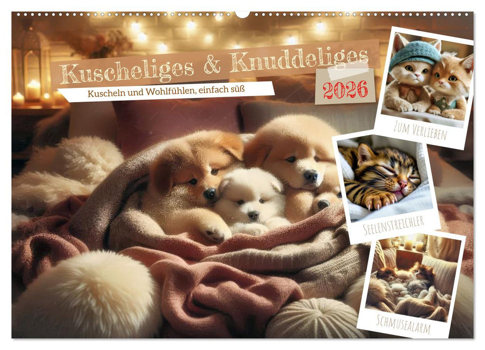Kuscheliges & Knuddeliges (CALVENDO Wandkalender 2026)