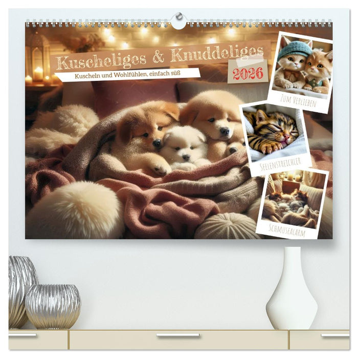 Kuscheliges & Knuddeliges (CALVENDO Premium Wandkalender 2026)