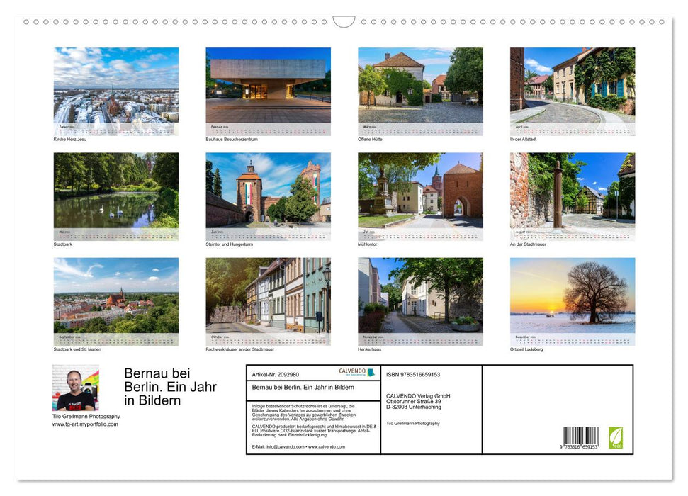 Bernau bei Berlin. Ein Jahr in Bildern (CALVENDO Wandkalender 2026)