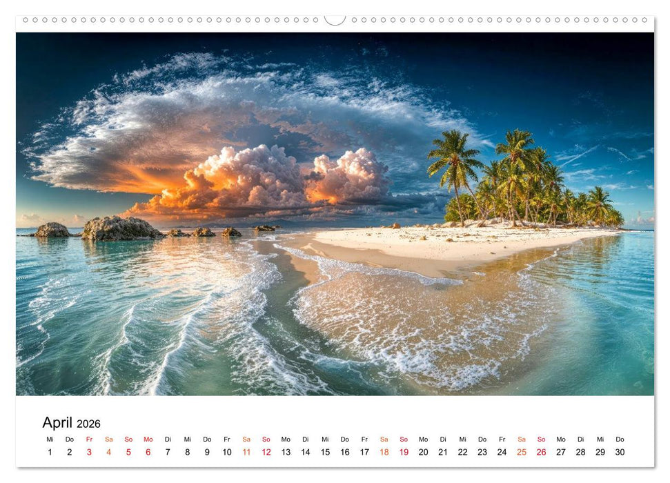 Inseln der Sehnsucht - Versteckte Paradiese (CALVENDO Premium Wandkalender 2026)