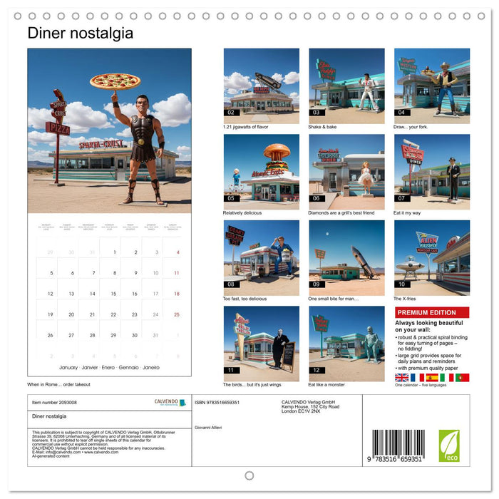 Diner nostalgia (CALVENDO Monthly Calendar 2026)