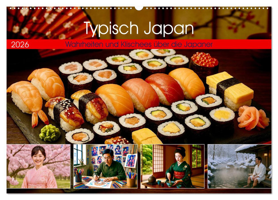 Typisch Japan. Wahrheiten und Klischees über die Japaner (CALVENDO Wandkalender 2026)