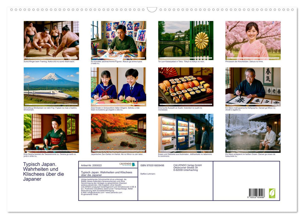 Typisch Japan. Wahrheiten und Klischees über die Japaner (CALVENDO Wandkalender 2026)