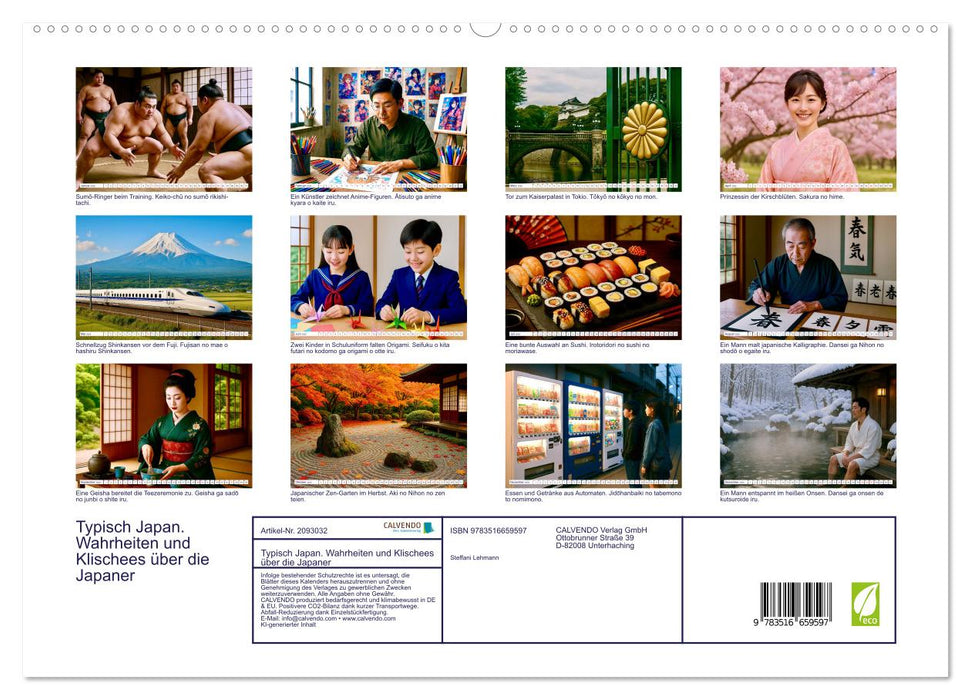 Typisch Japan. Wahrheiten und Klischees über die Japaner (CALVENDO Premium Wandkalender 2026)