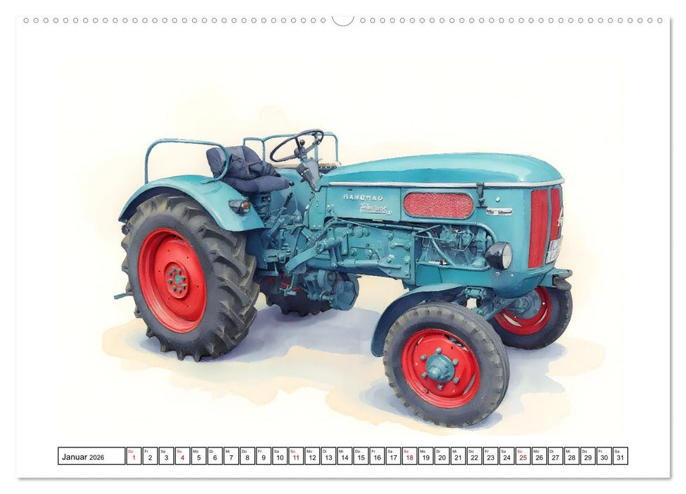 Alte Schlepper in neuem Glanz (CALVENDO Premium Wandkalender 2026)