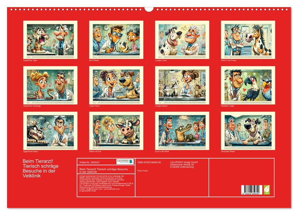Beim Tierarzt! Tierisch schräge Besuche in der Vetklinik (CALVENDO Wandkalender 2026)