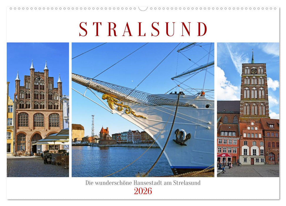 Stralsund, die wunderschöne Hansestadt am Strelasund (CALVENDO Wandkalender 2026)