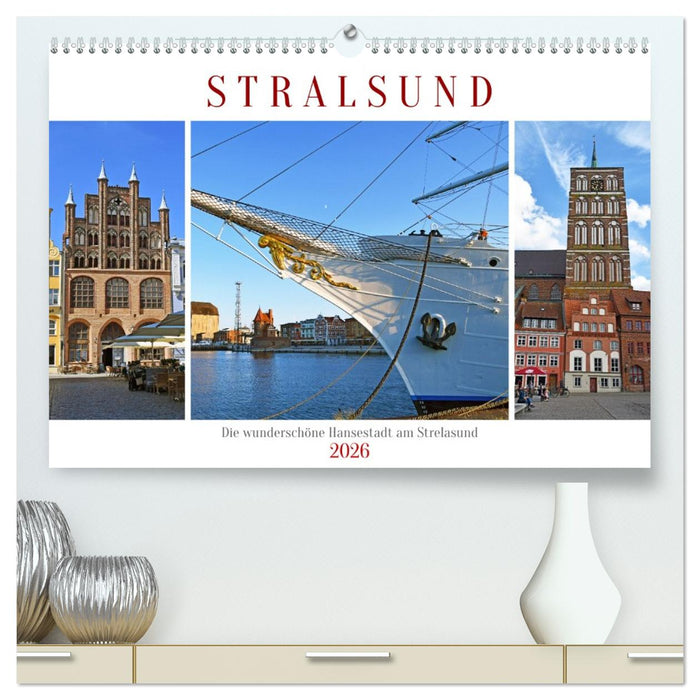 Stralsund, die wunderschöne Hansestadt am Strelasund (CALVENDO Premium Wandkalender 2026)