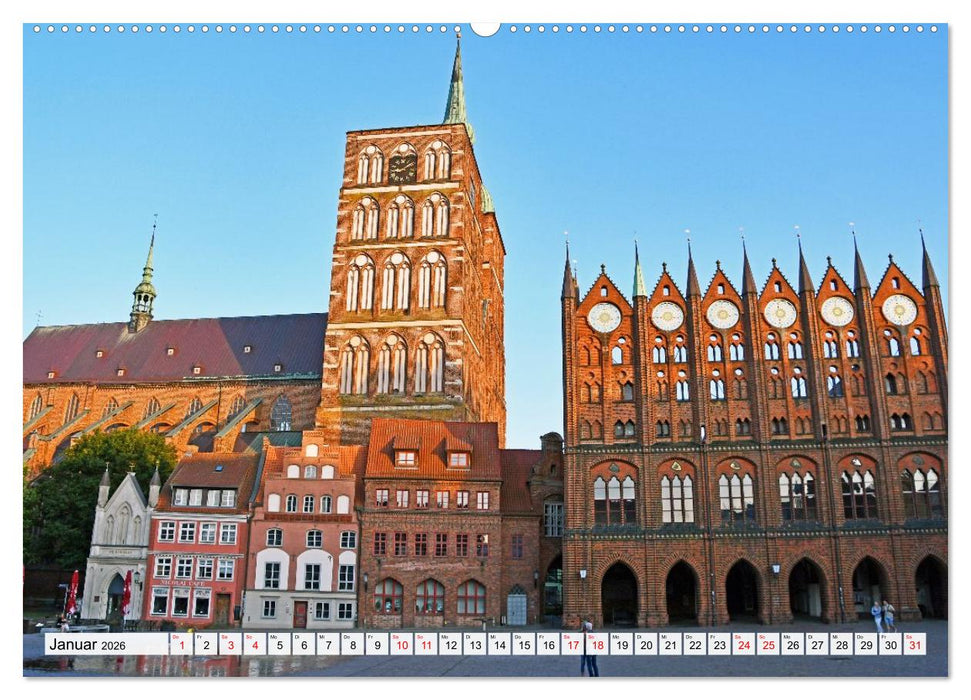 Stralsund, die wunderschöne Hansestadt am Strelasund (CALVENDO Premium Wandkalender 2026)