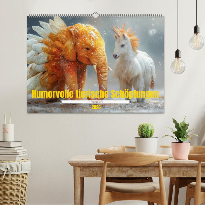 Humorvolle tierische Schöpfungen - Hybridtiere (CALVENDO Wandkalender 2026)