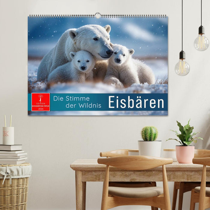 Eisbären - die Stimme der Wildnis (CALVENDO Wandkalender 2026)
