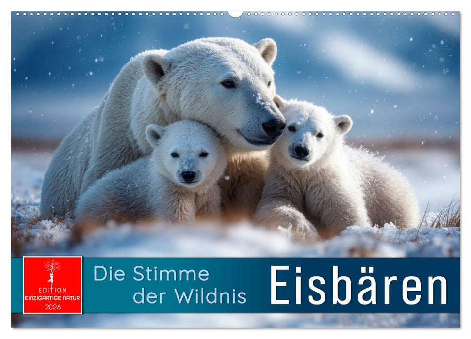 Eisbären - die Stimme der Wildnis (CALVENDO Wandkalender 2026)
