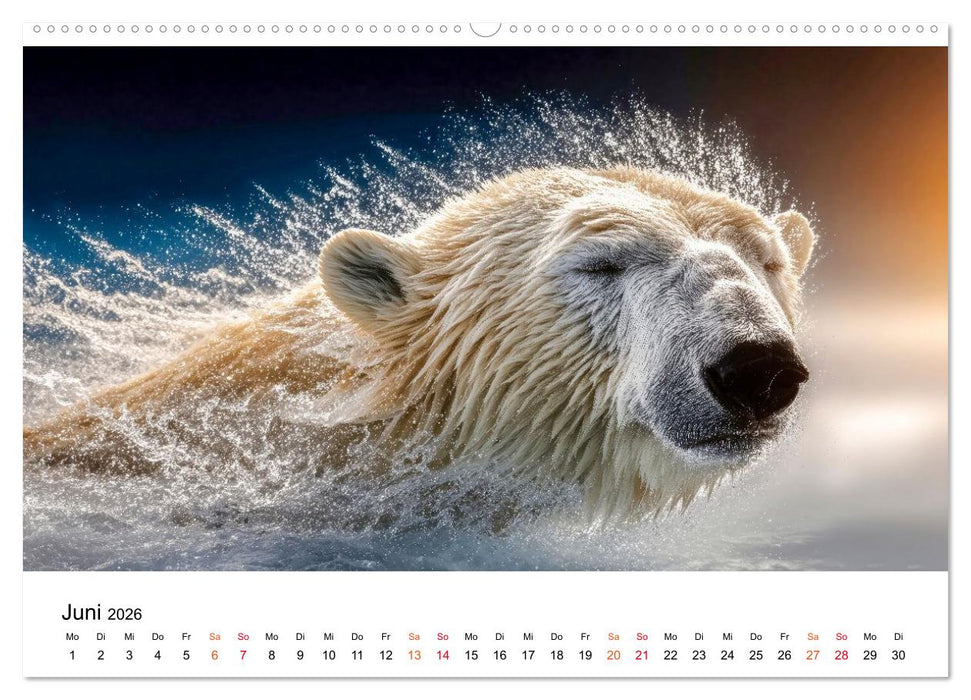 Eisbären - die Stimme der Wildnis (CALVENDO Wandkalender 2026)