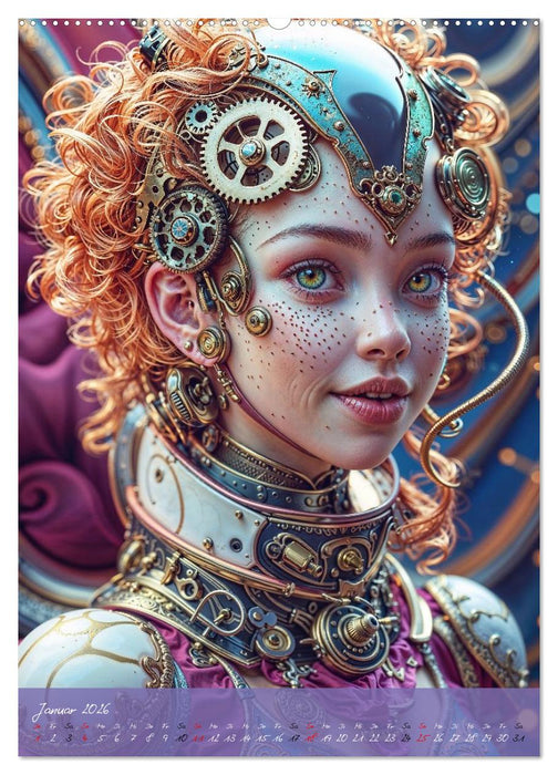 Fantasie-Königinnen des Steampunk - Digitale Kunst (CALVENDO Wandkalender 2026)