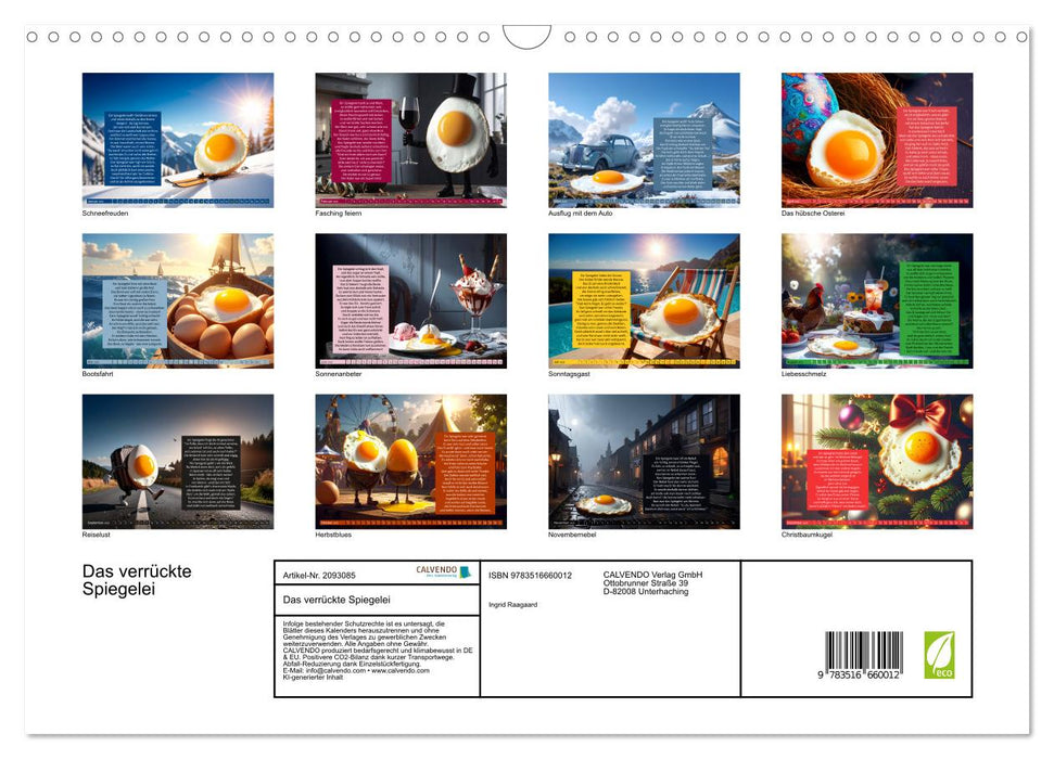 Das verrückte Spiegelei (CALVENDO Wandkalender 2026)