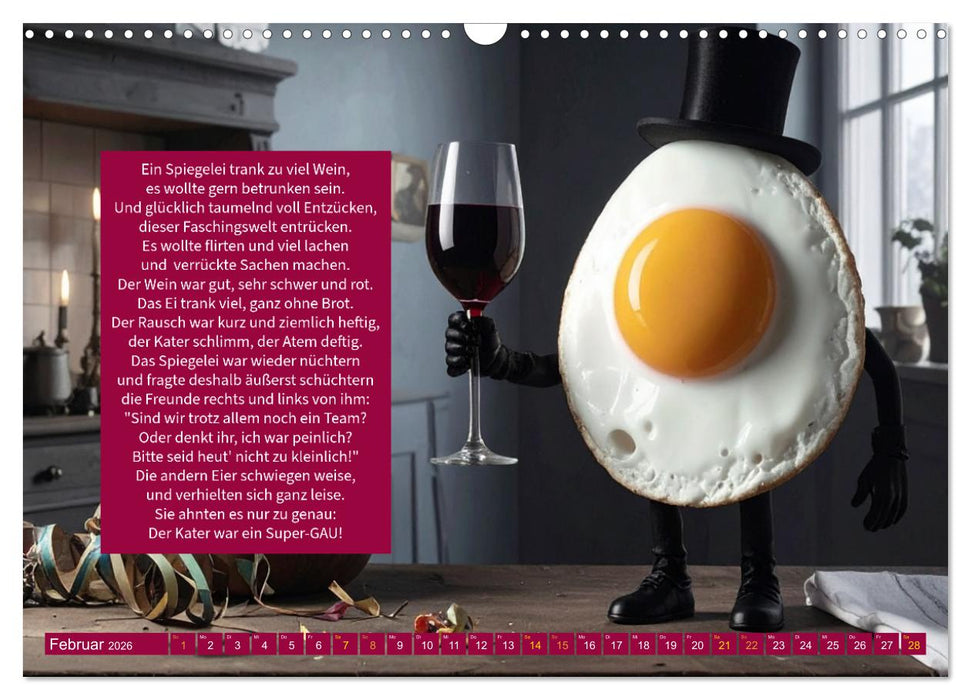 Das verrückte Spiegelei (CALVENDO Wandkalender 2026)