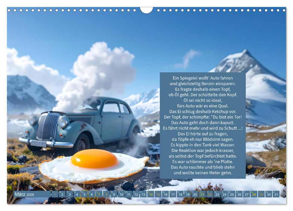 Das verrückte Spiegelei (CALVENDO Wandkalender 2026)