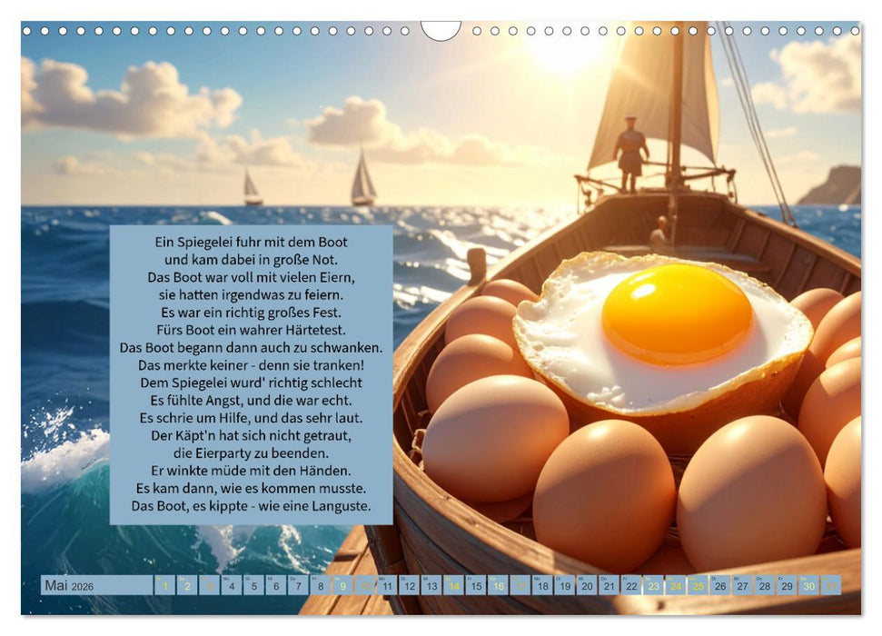 Das verrückte Spiegelei (CALVENDO Wandkalender 2026)