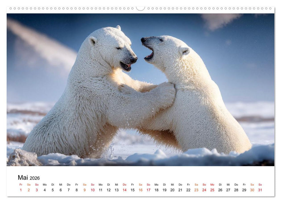 Eisbären - die Stimme der Wildnis (CALVENDO Premium Wandkalender 2026)