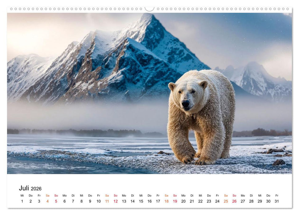 Eisbären - die Stimme der Wildnis (CALVENDO Premium Wandkalender 2026)