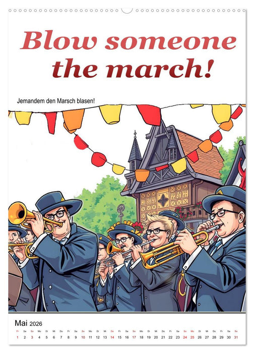 No Go's - Denglische Sprüche (CALVENDO Wandkalender 2026)