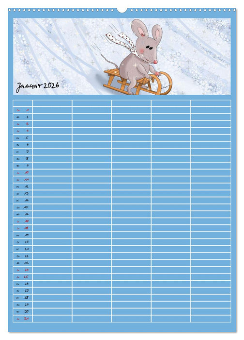 Mats Maus und seine Freunde (CALVENDO Premium Wandkalender 2026)