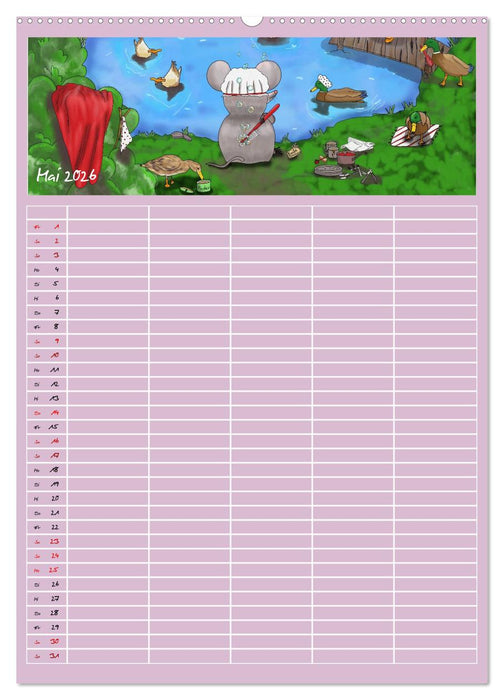 Mats Maus und seine Freunde (CALVENDO Premium Wandkalender 2026)