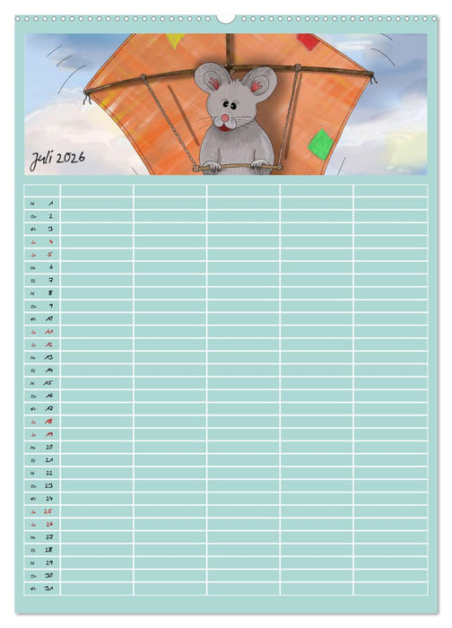 Mats Maus und seine Freunde (CALVENDO Premium Wandkalender 2026)