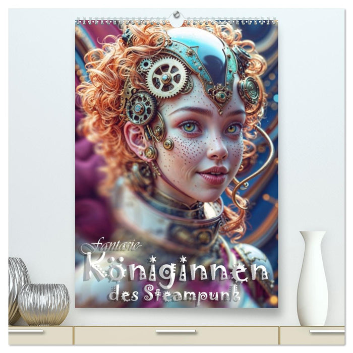 Fantasie-Königinnen des Steampunk - Digitale Kunst (CALVENDO Premium Wandkalender 2026)