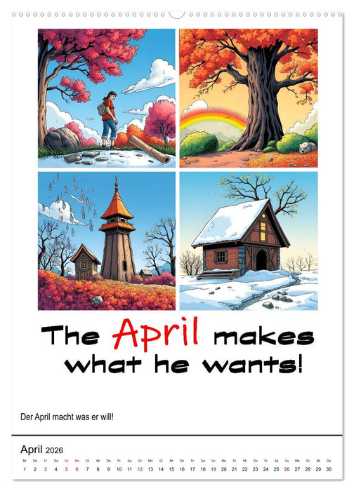 No Go's - Denglische Sprüche (CALVENDO Premium Wandkalender 2026)