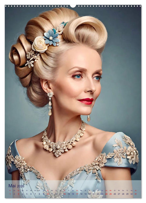 Königin für eine Nacht. Festliche Hochsteckfrisuren für besondere Anlässe (CALVENDO Wandkalender 2026)