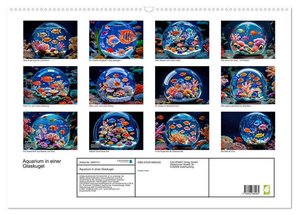 Aquarium in einer Glaskugel (CALVENDO Wandkalender 2026)