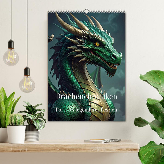 Drachenchroniken – Porträts legendärer Bestien (CALVENDO Wandkalender 2026)