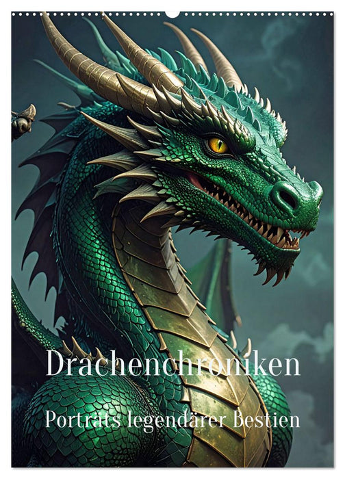 Drachenchroniken – Porträts legendärer Bestien (CALVENDO Wandkalender 2026)