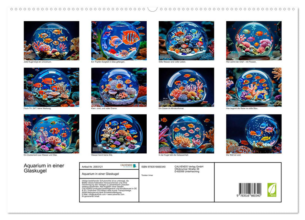 Aquarium in einer Glaskugel (CALVENDO Premium Wandkalender 2026)