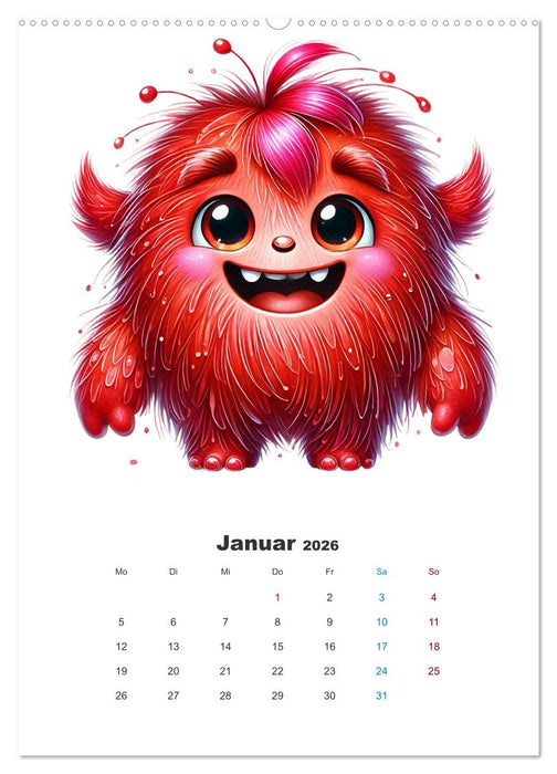 Kuschelmonsterzeit (CALVENDO Wandkalender 2026)