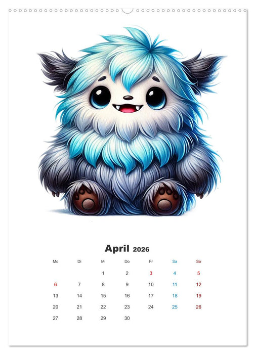 Kuschelmonsterzeit (CALVENDO Wandkalender 2026)