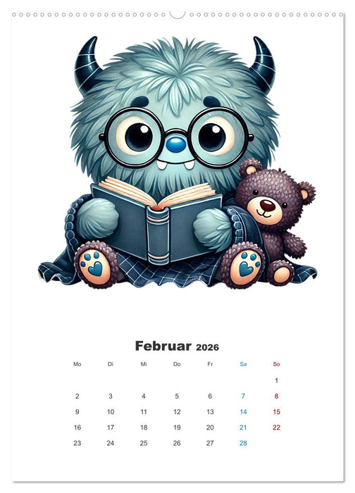 Kuschelmonsterzeit (CALVENDO Premium Wandkalender 2026)